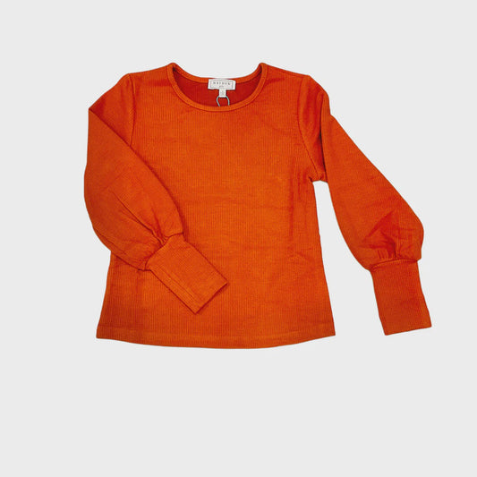 Hayden Girls Knit L/S Shirt - Rust