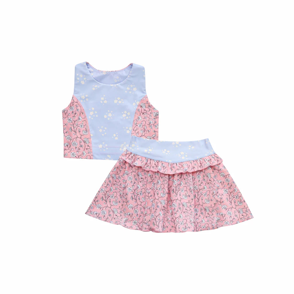 Be Girl Floral Ace Skort Set