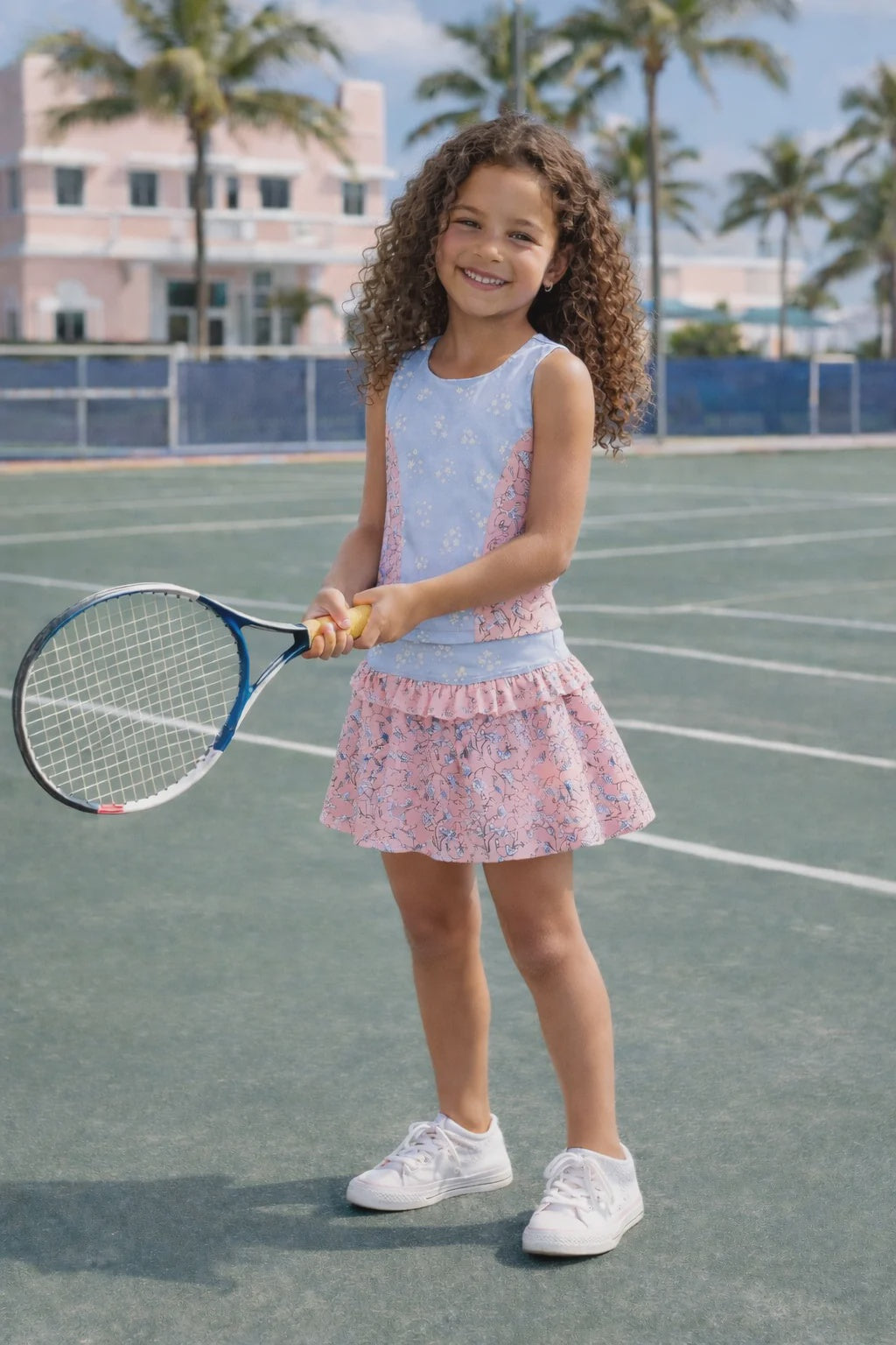 Be Girl Floral Ace Skort Set