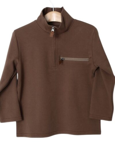 Millie Jay Kingston 1/4 Zip Pullover - Brown