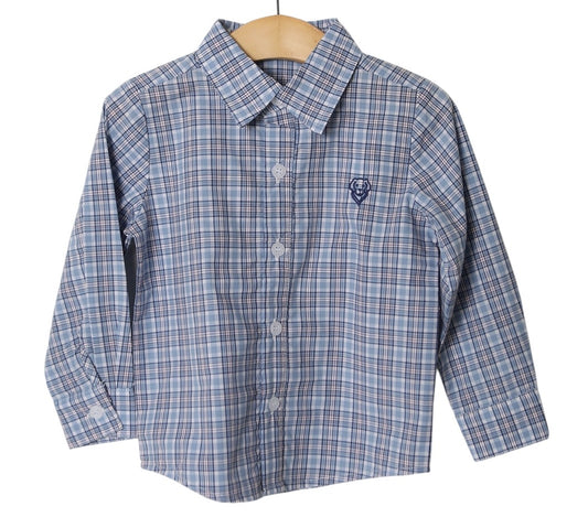 Millie Jay Button Down Shirt - Blue Plaid