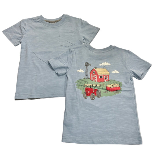 Tractor Farm Pocket Tee