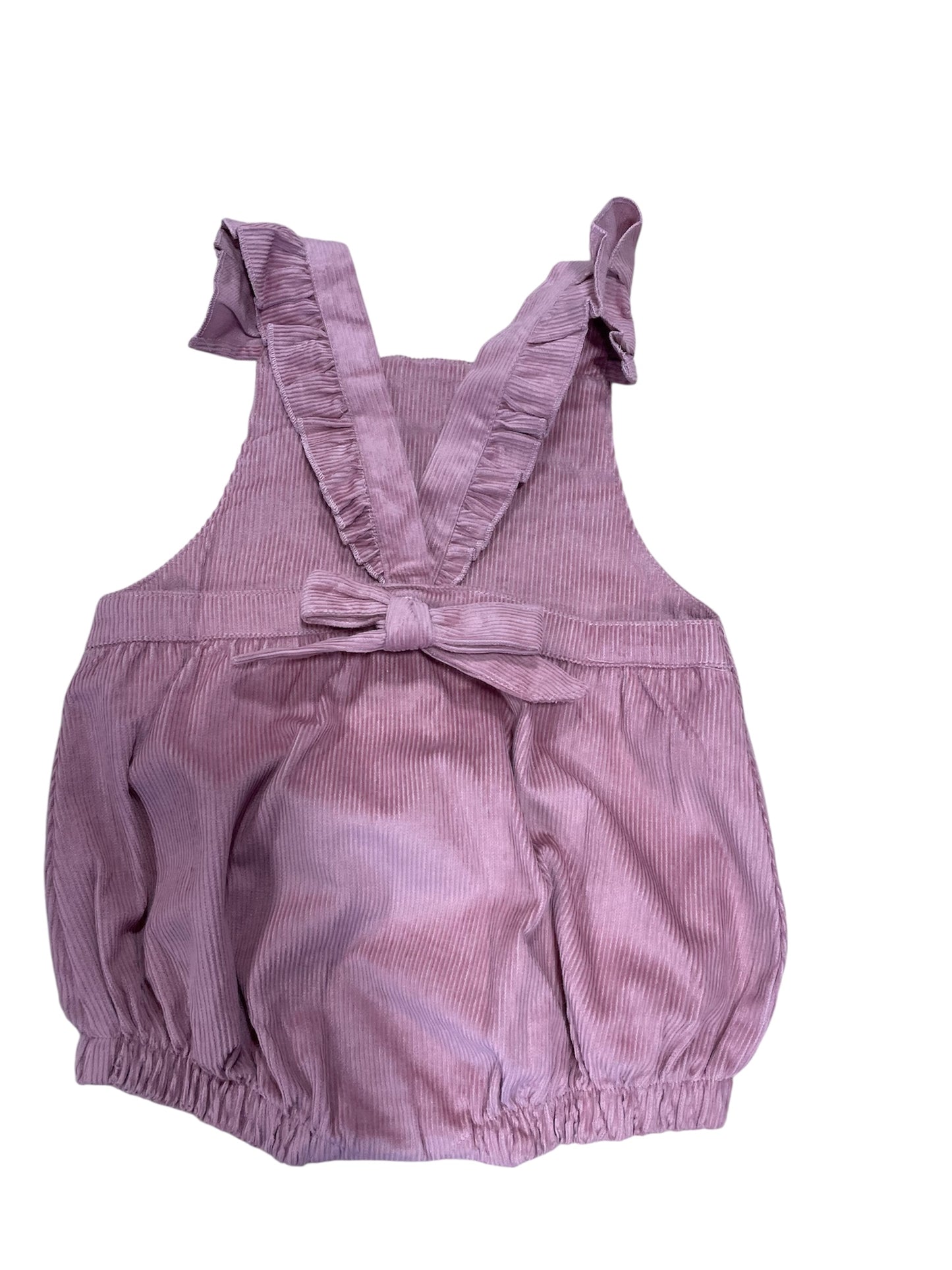 Lilly + Sid Pink Corduroy Romper