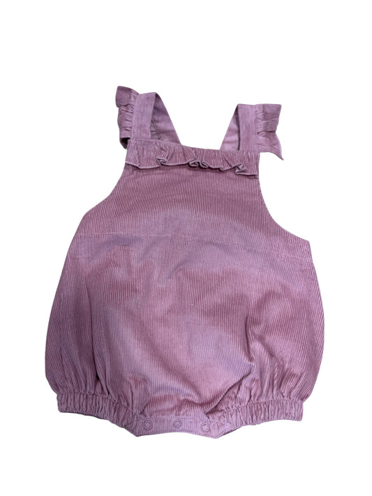 Lilly + Sid Pink Corduroy Romper