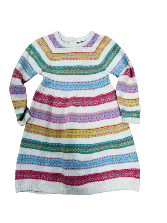 JoJo Maman BeBe  Natural Striped Knit Dress