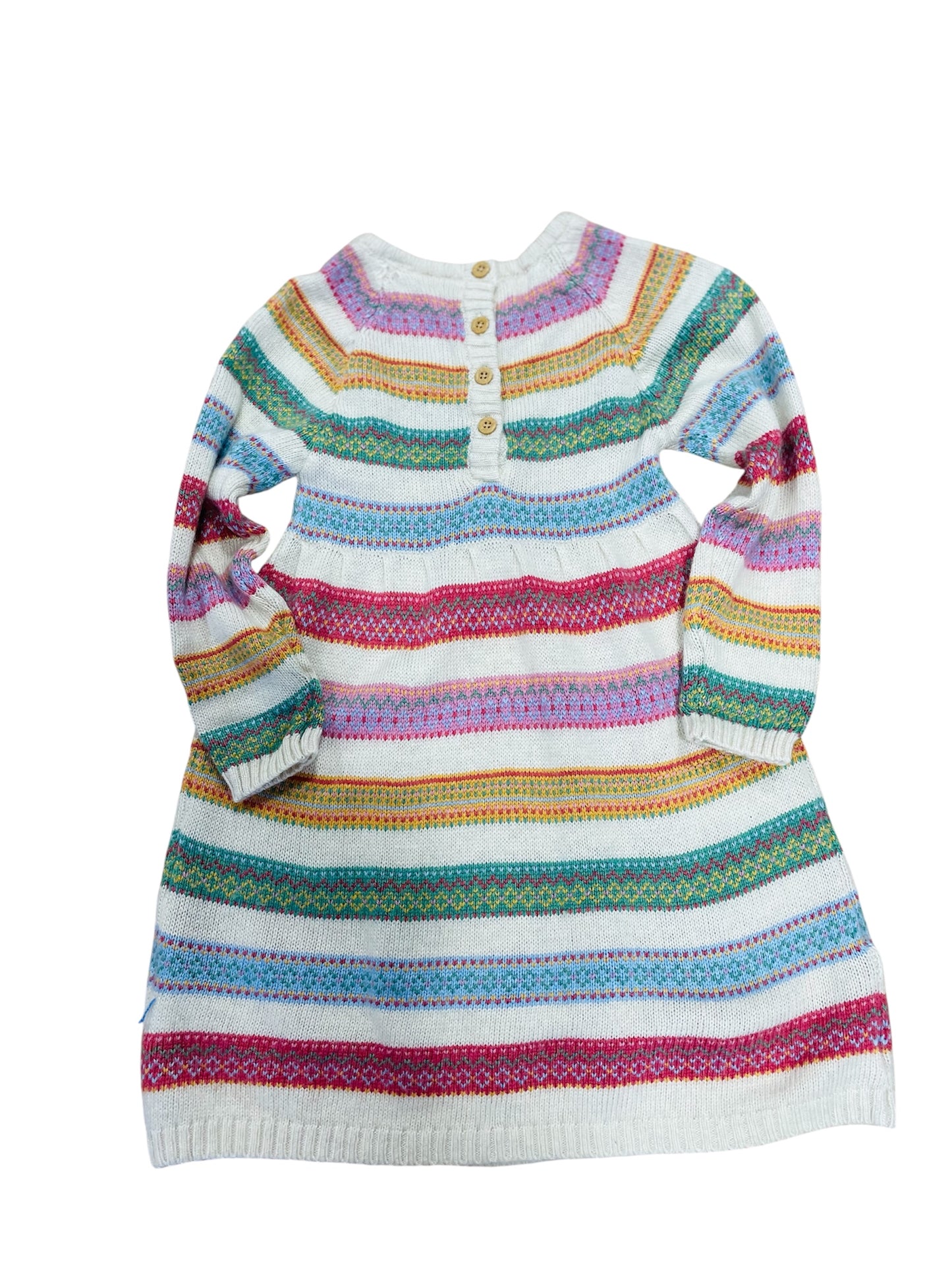 JoJo Maman BeBe  Natural Striped Knit Dress