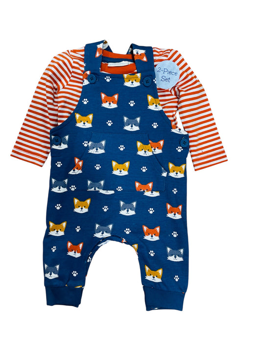 JoJo Maman BeBe Fox Print Jumper Set