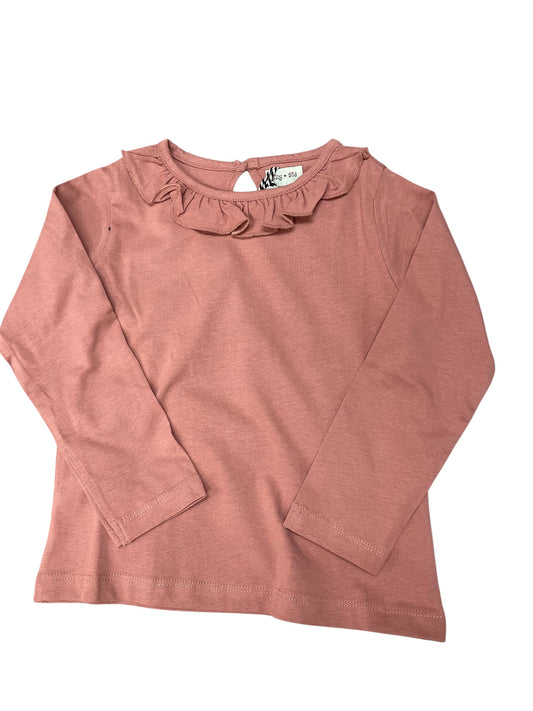 Lilly + Sid Rose L/S Ruffle Neck Shirt