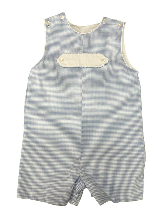 Petit Bebe Lt Blue Gingham Short Jon Jon