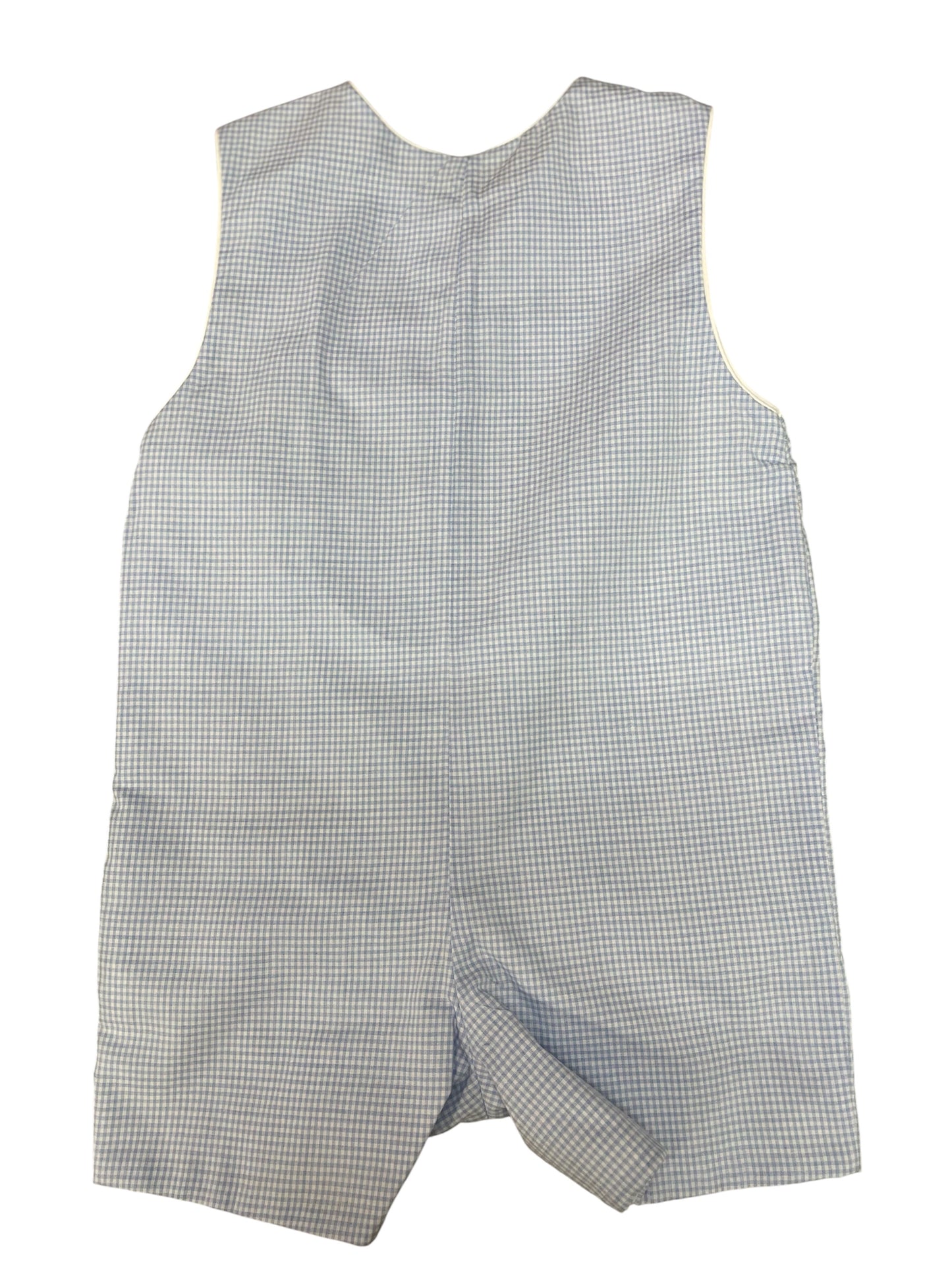 Petit Bebe Lt Blue Gingham Short Jon Jon