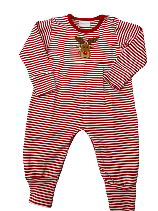 Squiggles Antler Lights Romper - Boys