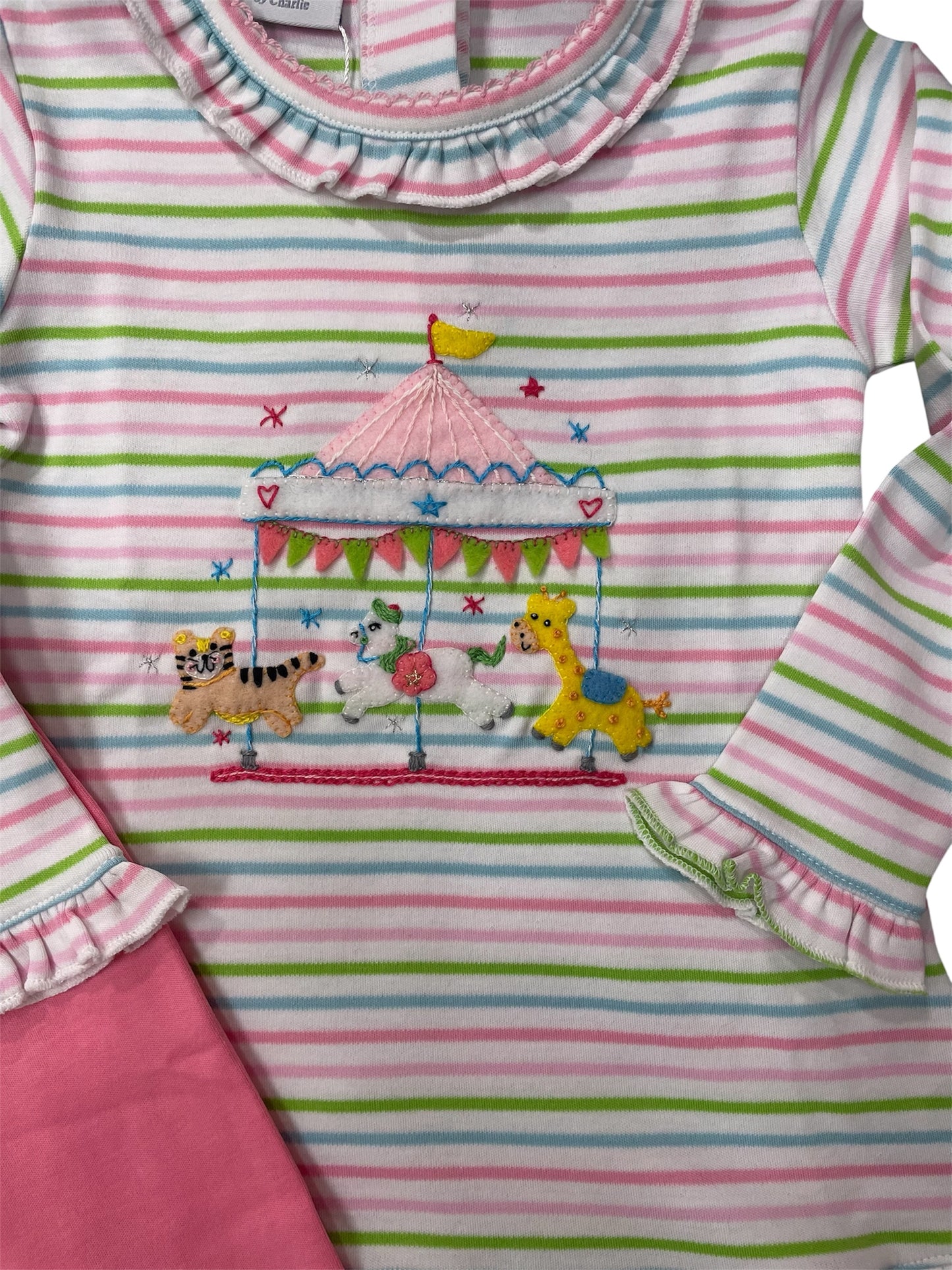 Squiggles Applique Merry Go Round Pant Set