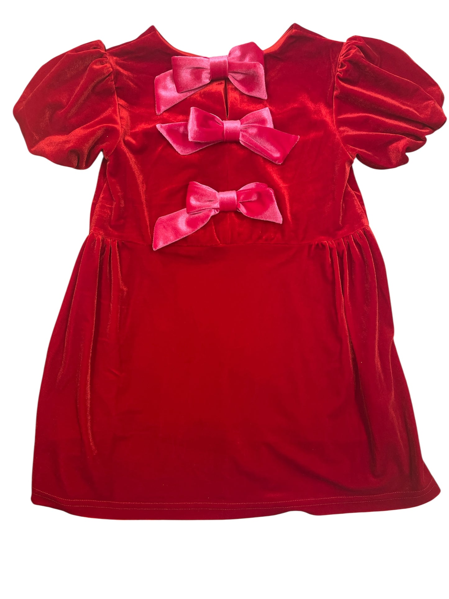 Belle Cher Red Velet Bow Dress