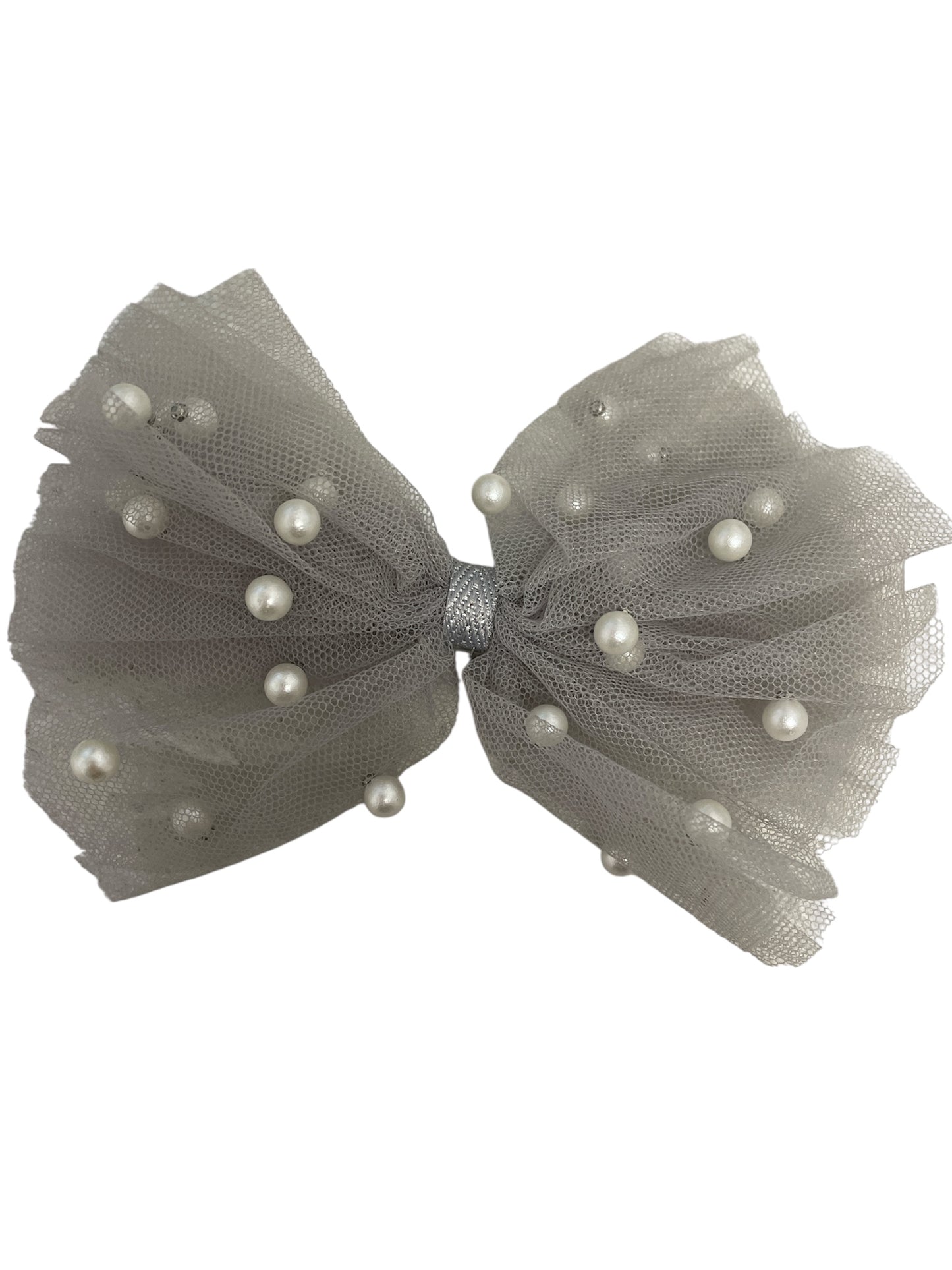 Pearl Accented Hairbow Clips