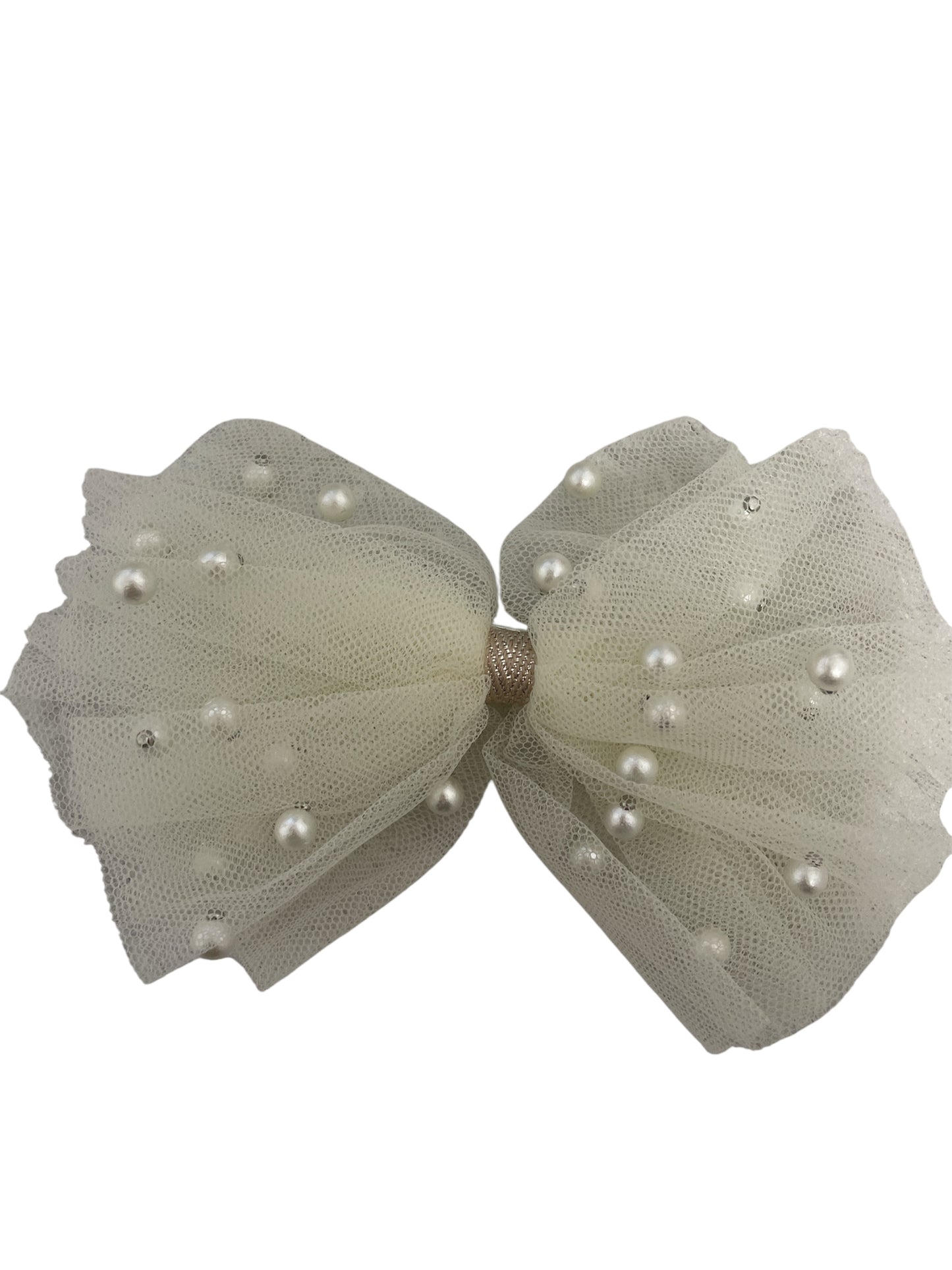 Pearl Accented Hairbow Clips