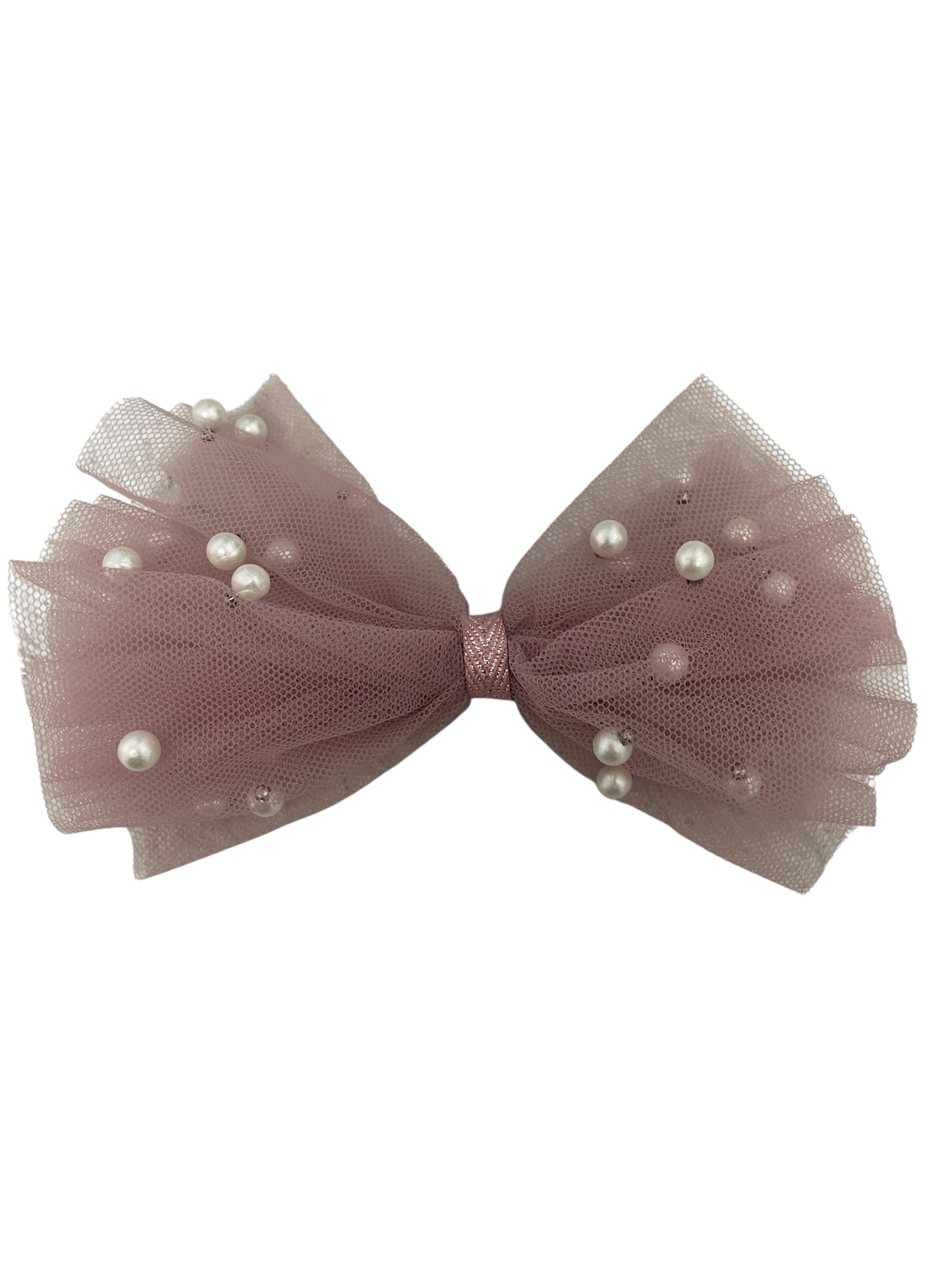 Pearl Accented Hairbow Clips