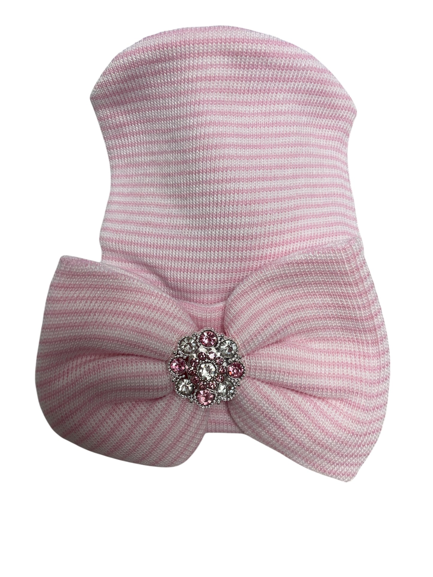Newborn Beanie with Jeweled Bow