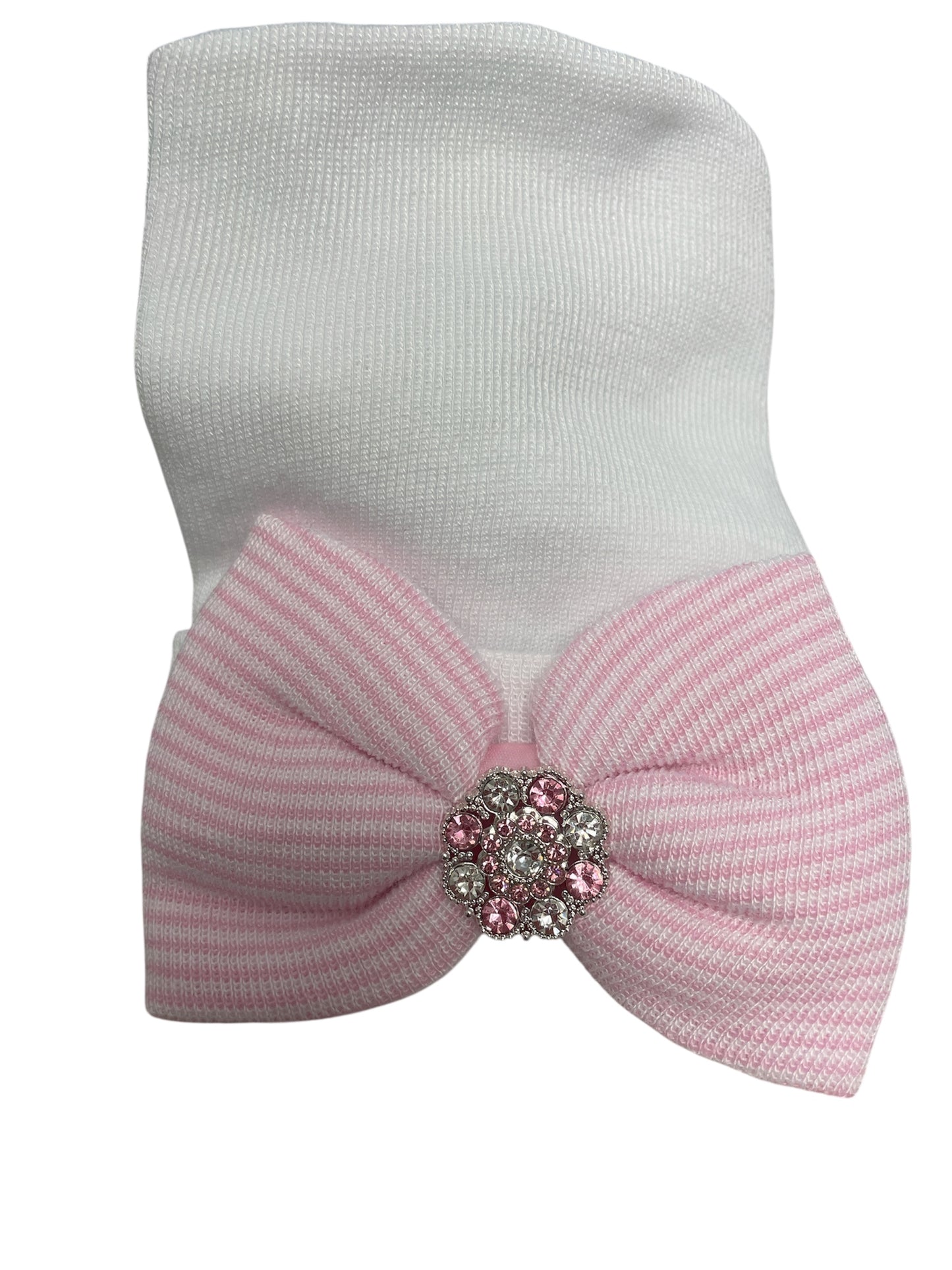 Newborn Beanie with Jeweled Bow