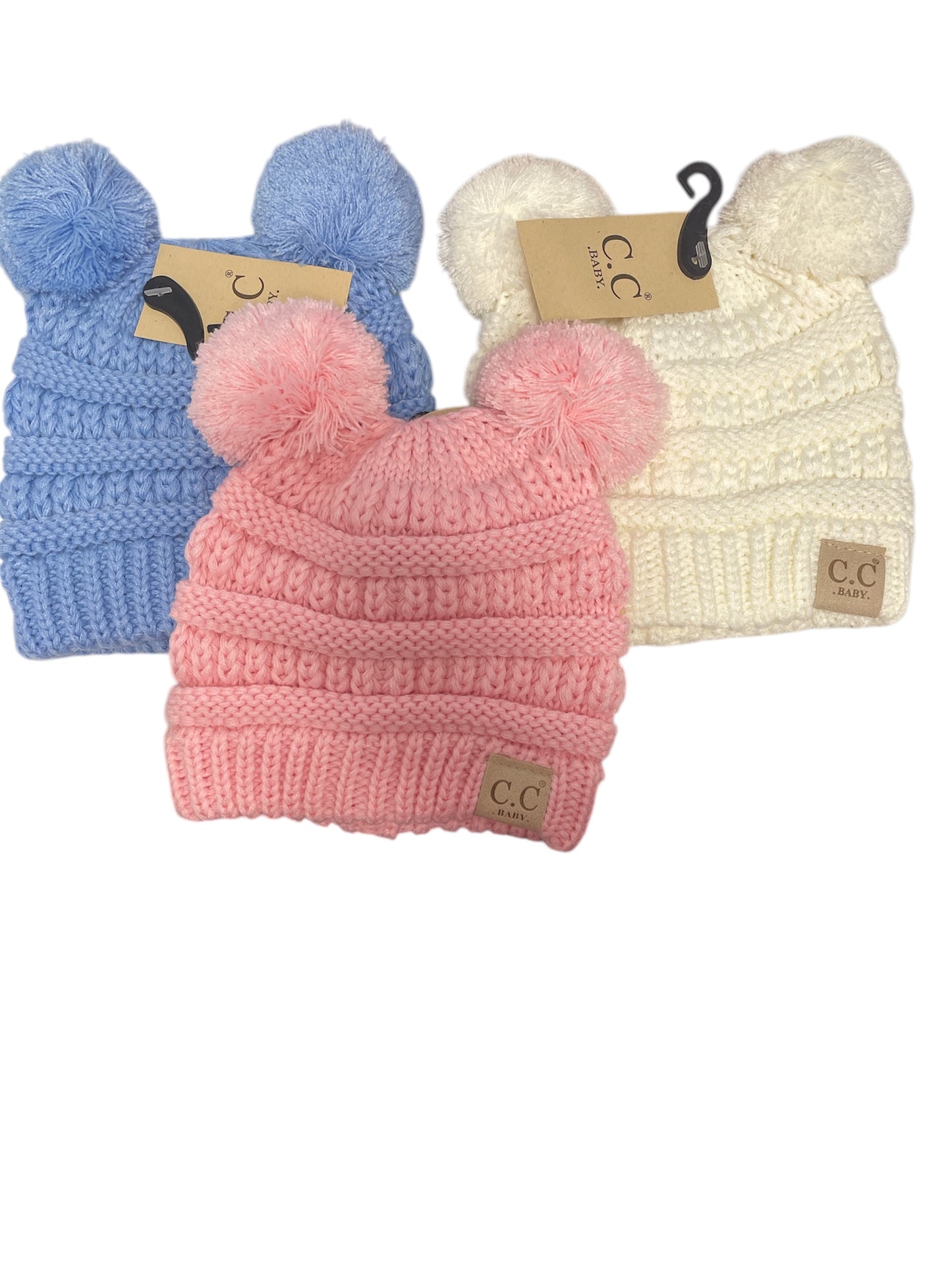 CC Baby Double Pom Pom Beanie