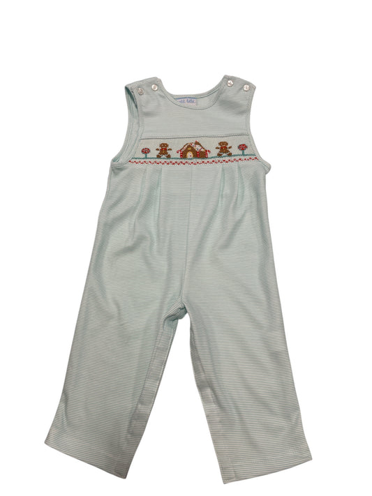 Petit Bebe Gingerbread House Aqua Knit Boys Long Jon Jon