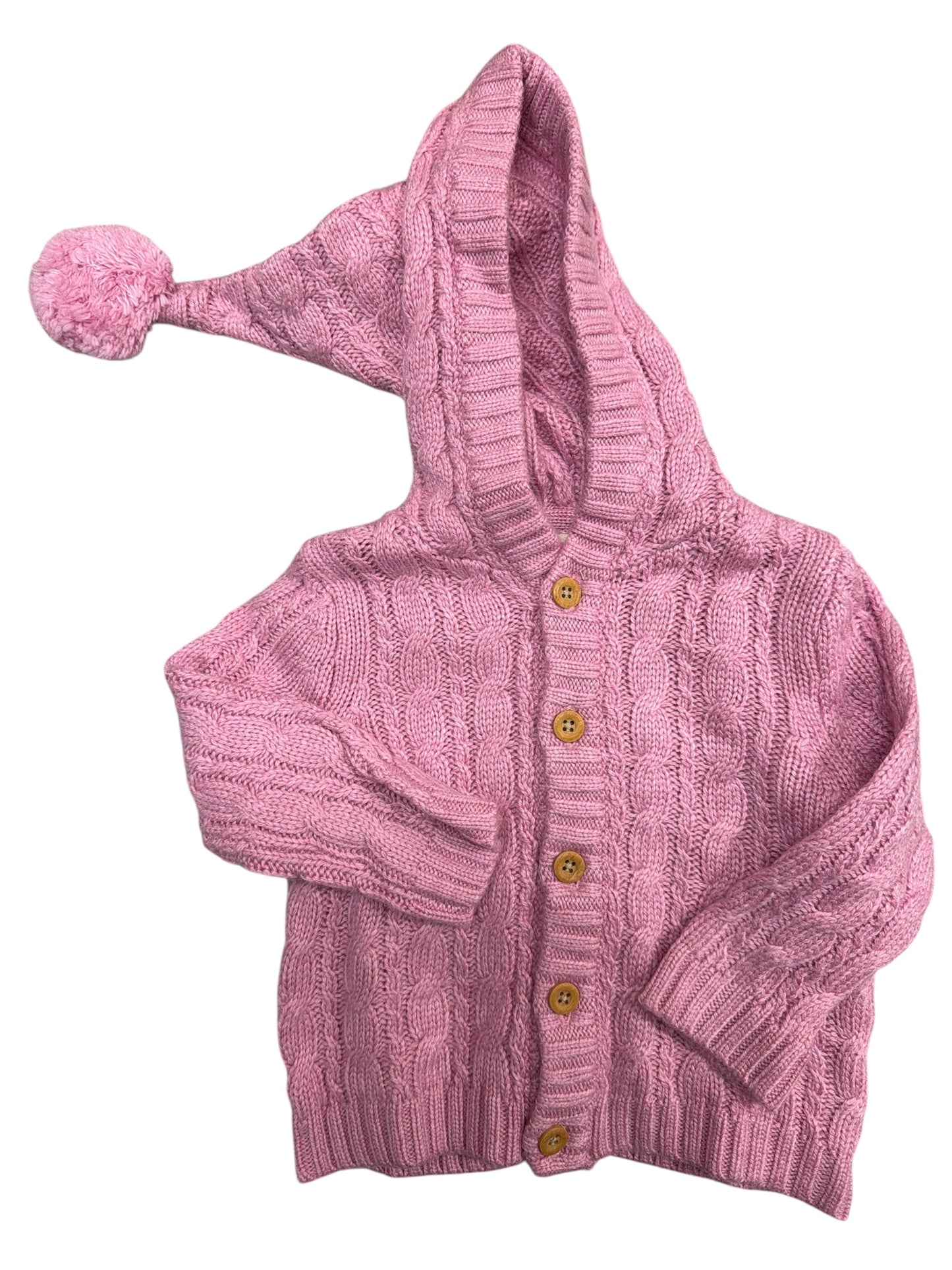 JOJO Maman Bebe Cable Knit Hooded Cardigan