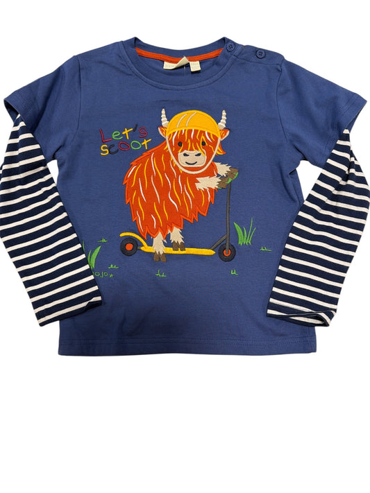 JoJo Maman Bebe Scooting Highland Cow