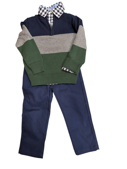 Andy & Evan 3 Pc Set - Green/Navy