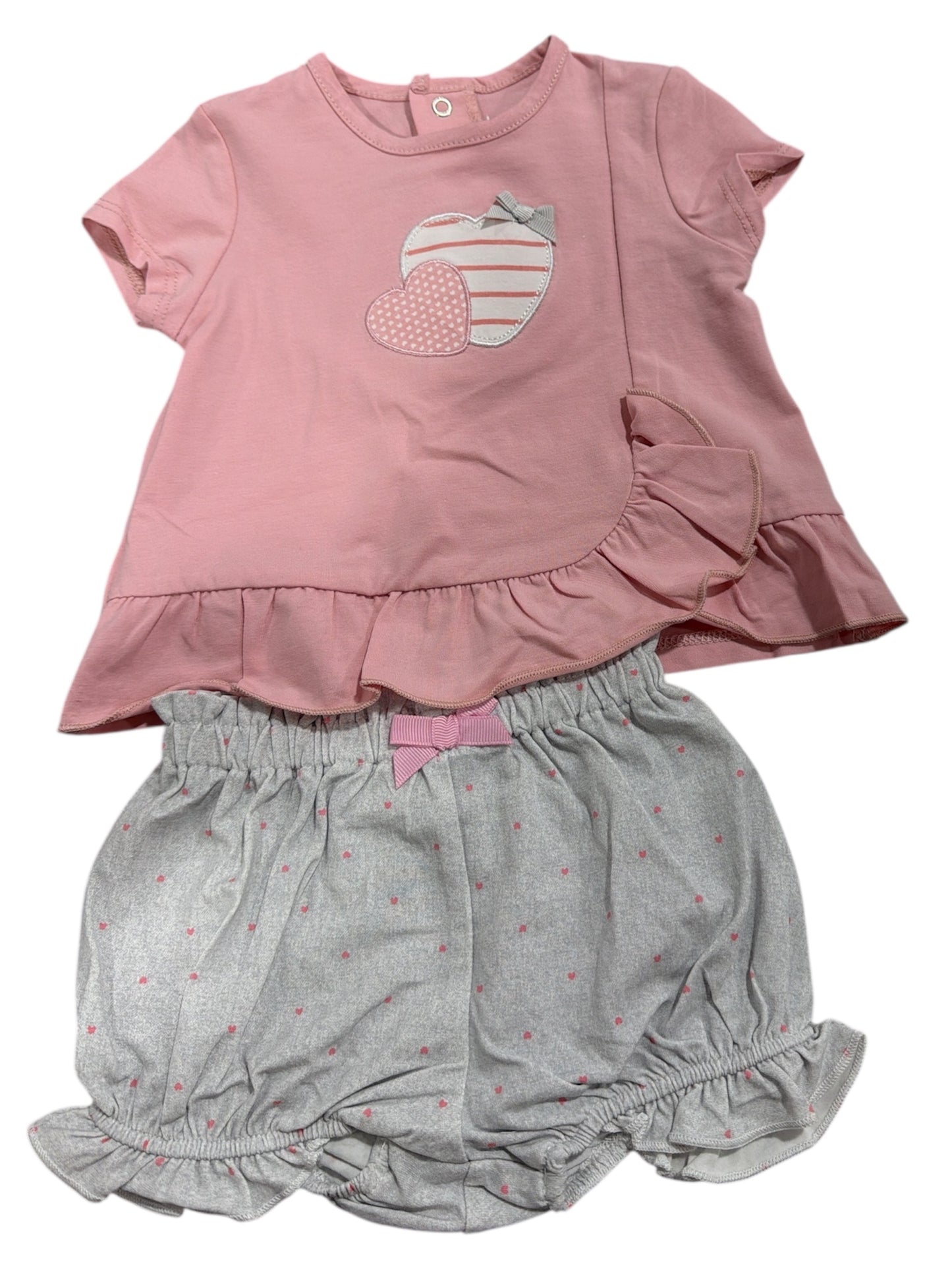 Mayoral Double Heart  2 Pc Bloomer Set