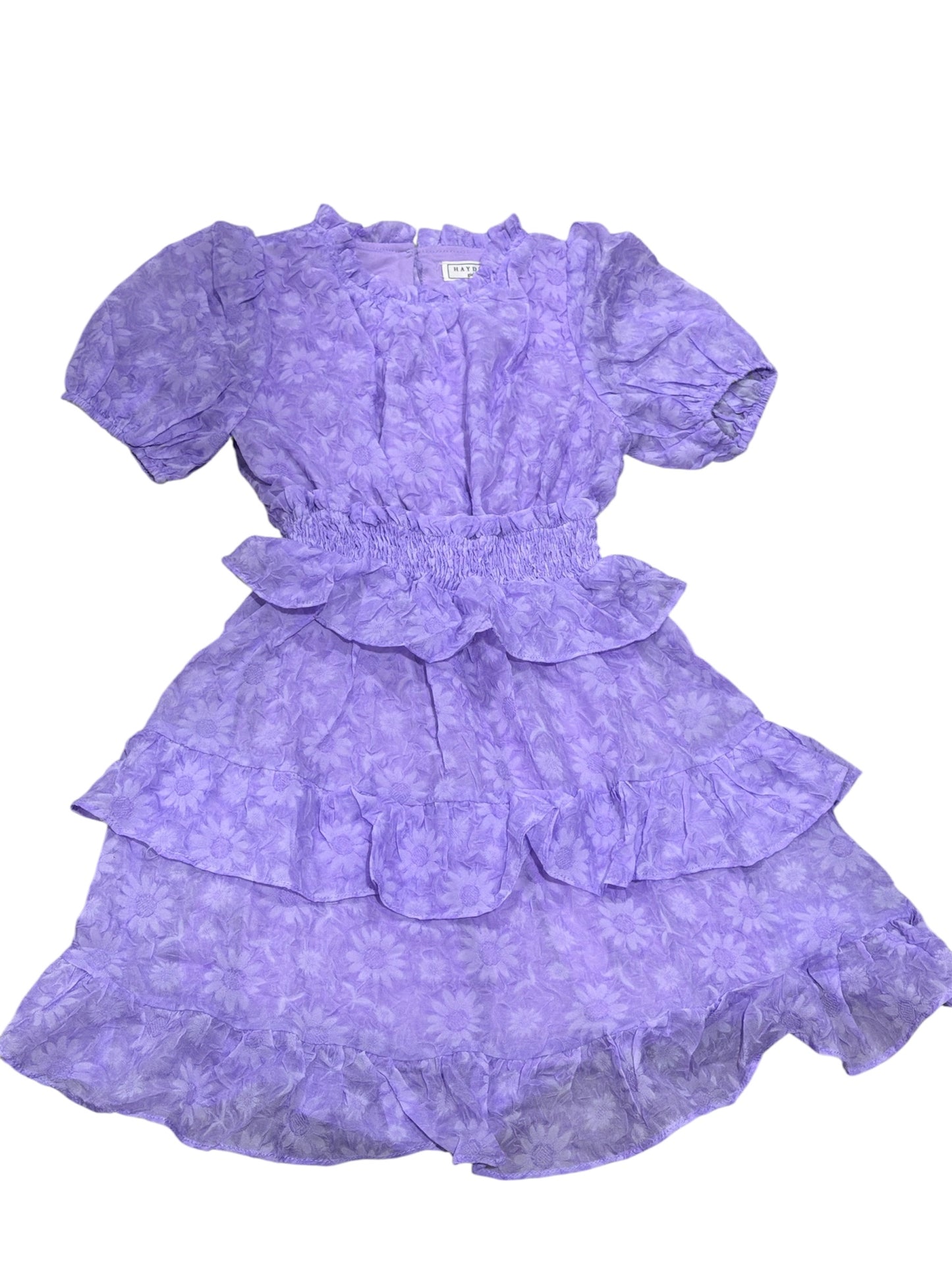 Hayden Girl Lavender Floral Texture Dress