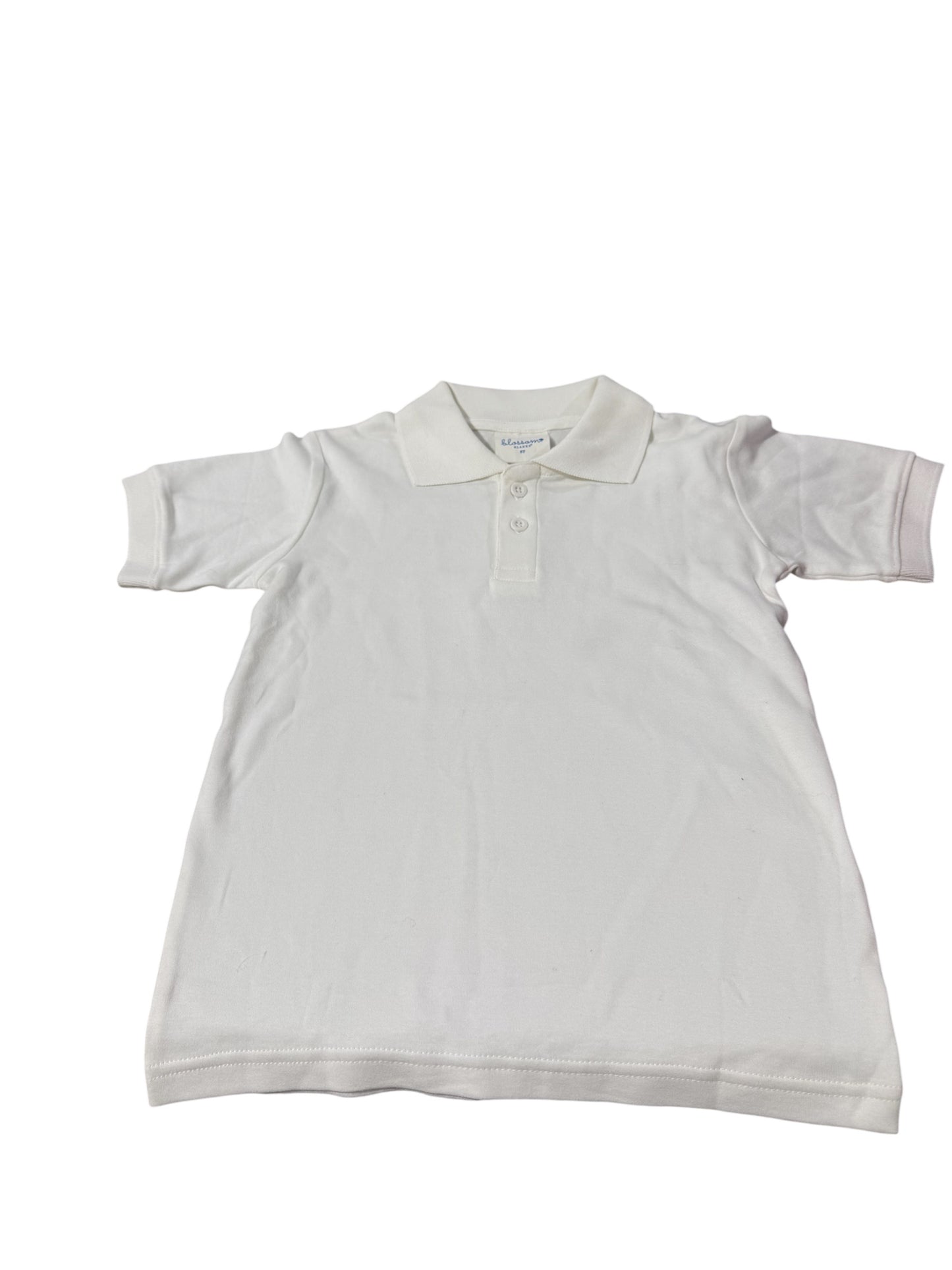 Blossom Blanks Boys SS Polo - White