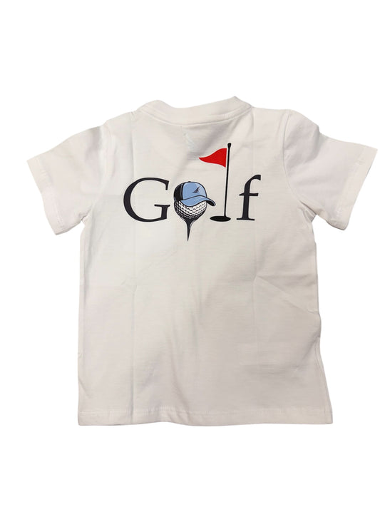 Coolybri Golf Graphic Pocket Tee - White