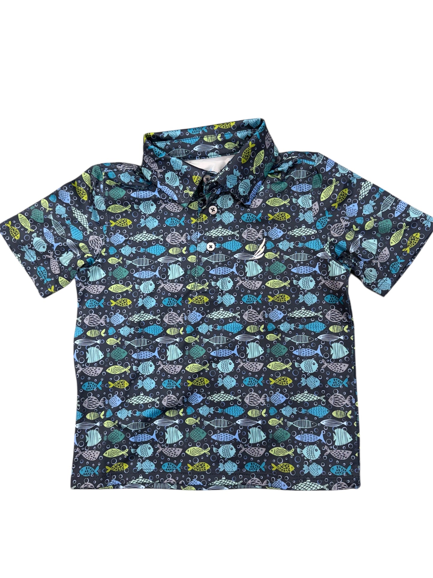 Coolybri Performance SS Polo Fish - Navy