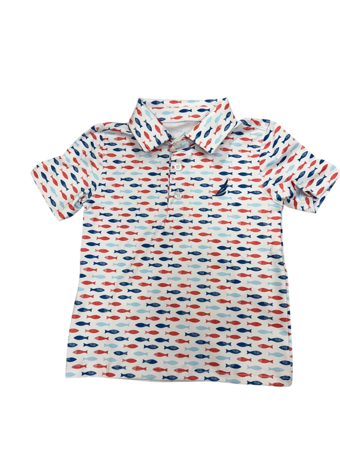 Coolybri Performance SS Polo Fish - White