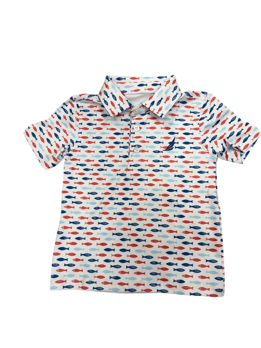 Coolybri Performance SS Polo Fish - White