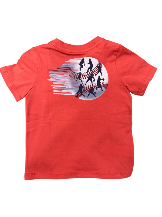 Coolybri Baseball Graphic Pocket Tee - Coral