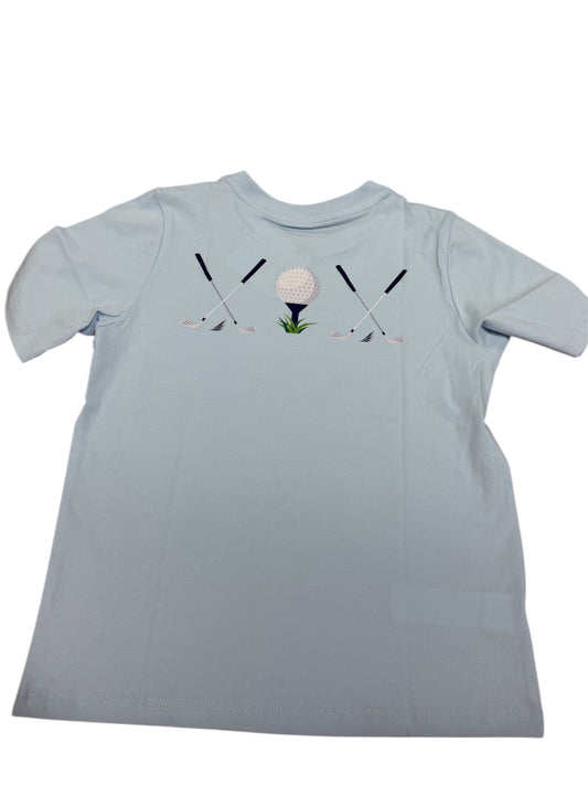 Coolybri Golf SS Graphic Pocket Tee - Lt Blue