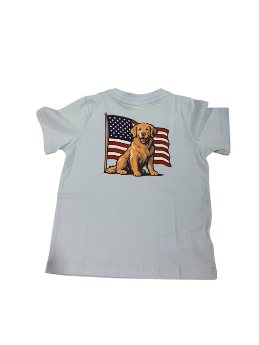 Coolybri Labrador Graphic Pocket Tee - Lt Blue