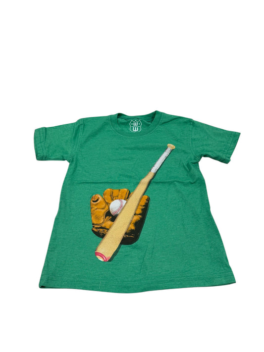 Wes & Willy Baseball Equipment Tee - Green