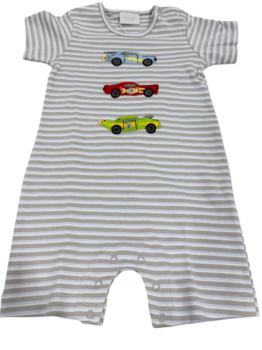 Squiggles Racing Cars SS Romper - Boys