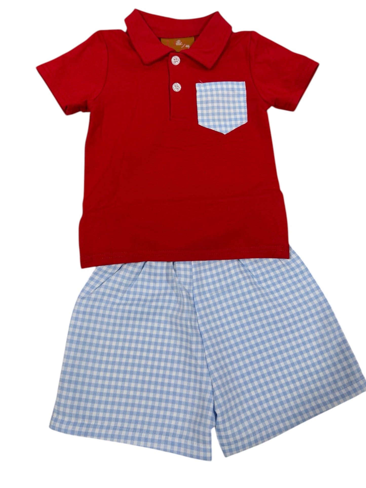 Millie Jay Miles Short Set - Red & Blue