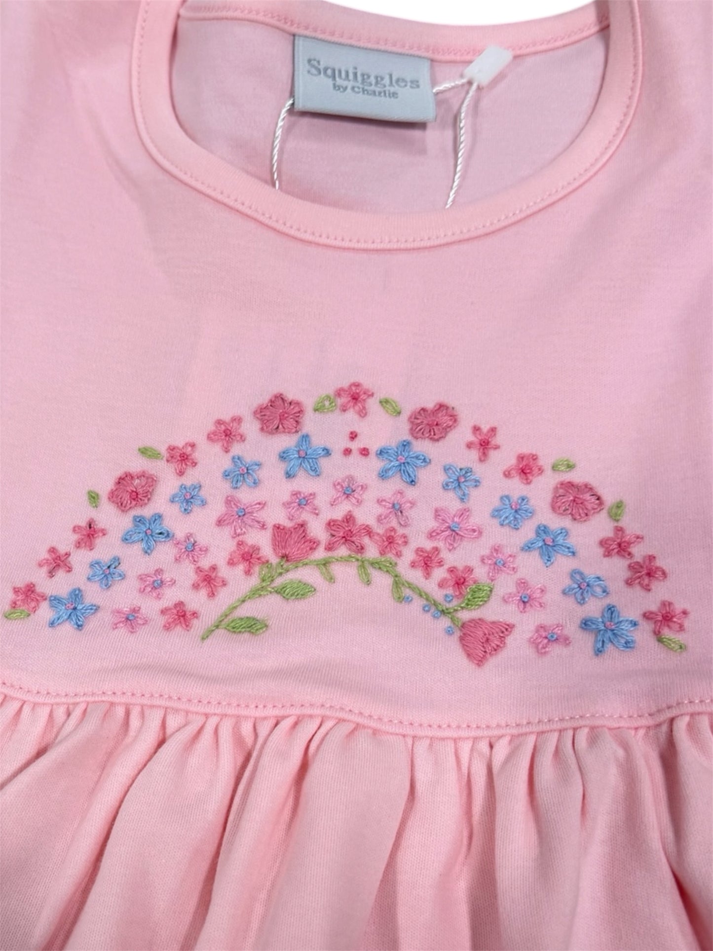 Squiggles Blooming Rainbow Popover Dress