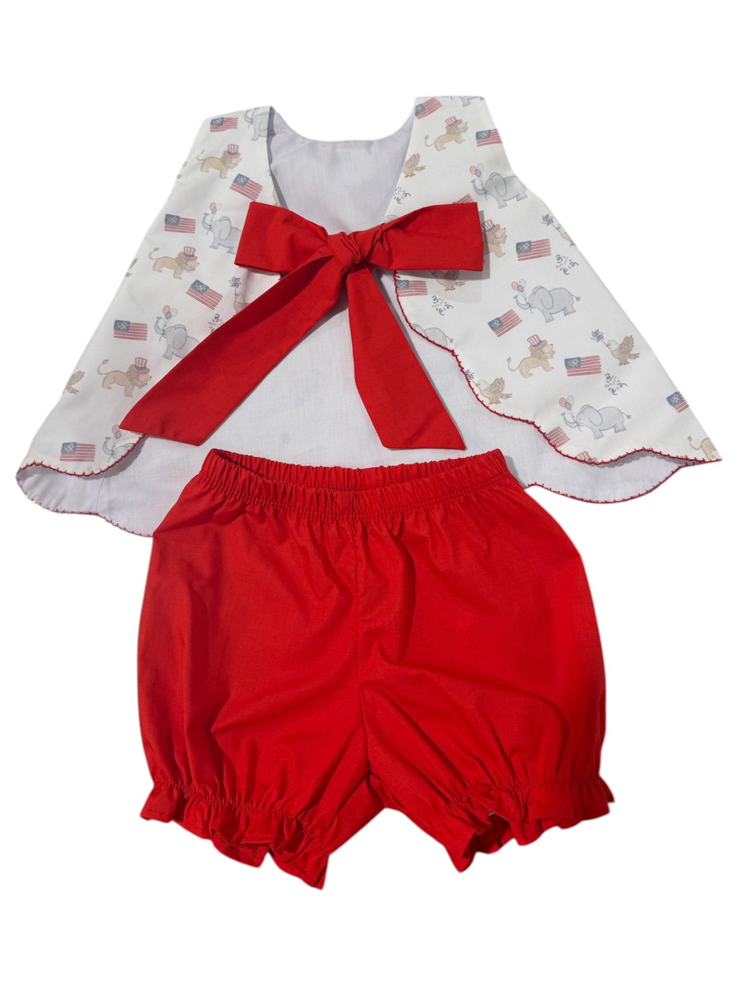 City Beautiful Patriotic Print Girl Swing Back