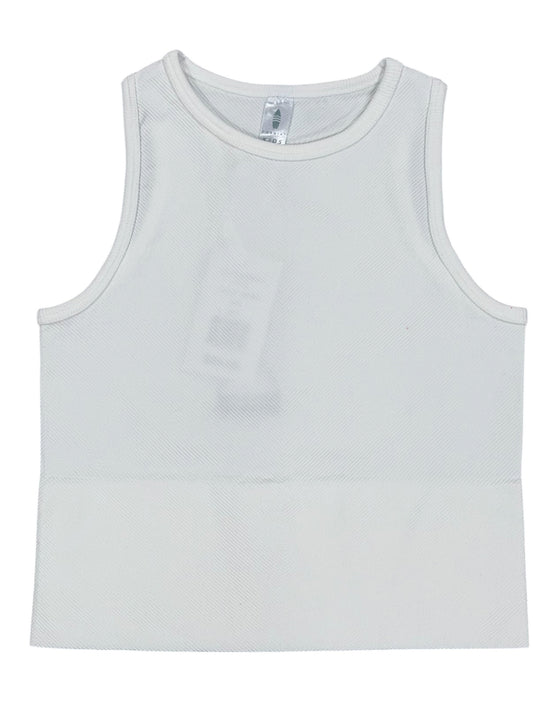 Fornia Creations Chevron Crop Top - White