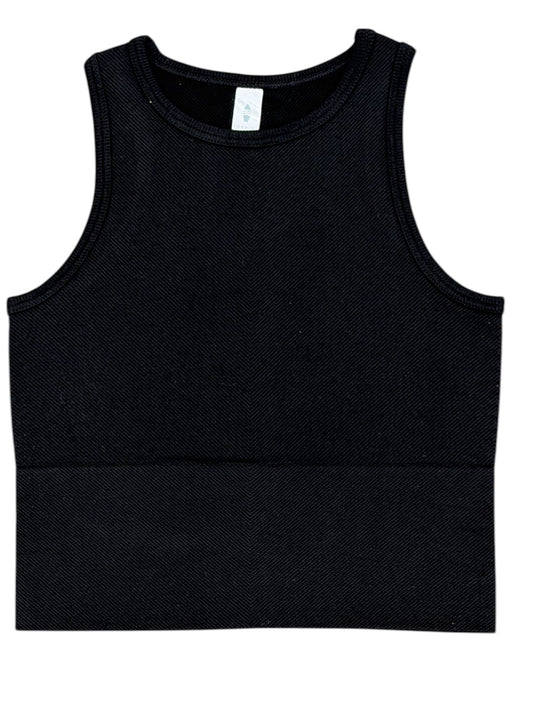 Fornia Creations Chevron Crop Top - Black