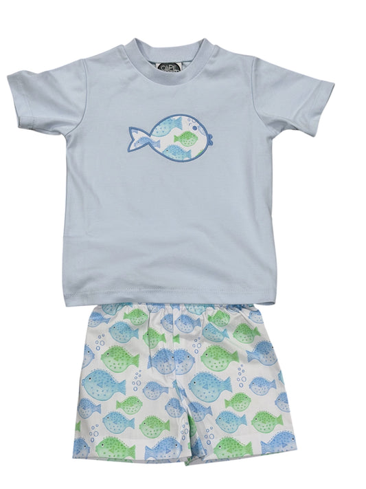 Cape Point Pufferfish Boy Short Set