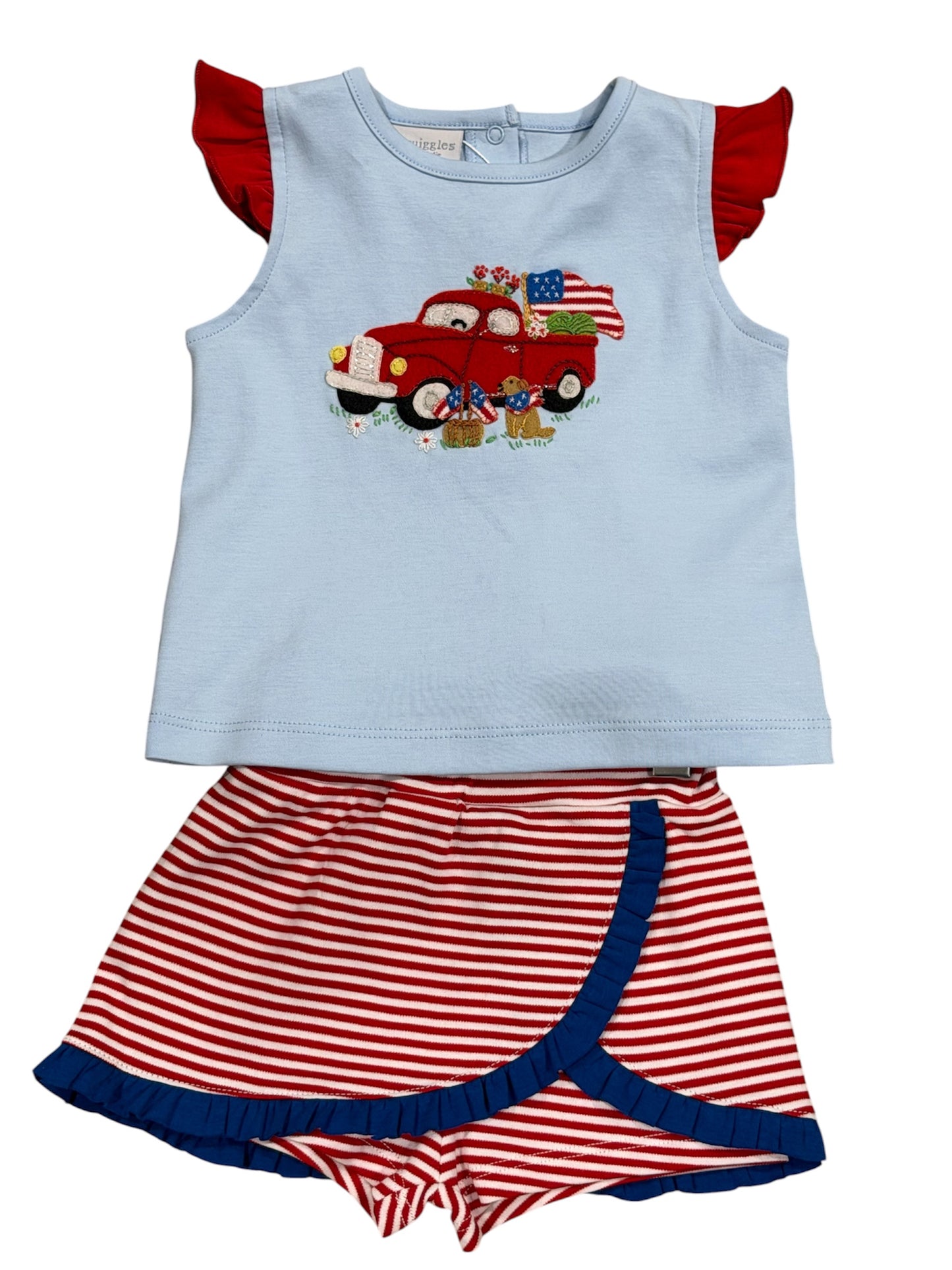 Squiggles Country Proud Butterfly Sleeve Skort Set