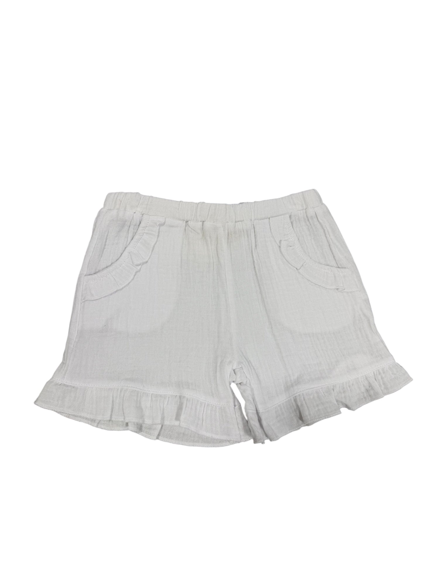 Ettie & H White Ruffle Shorts