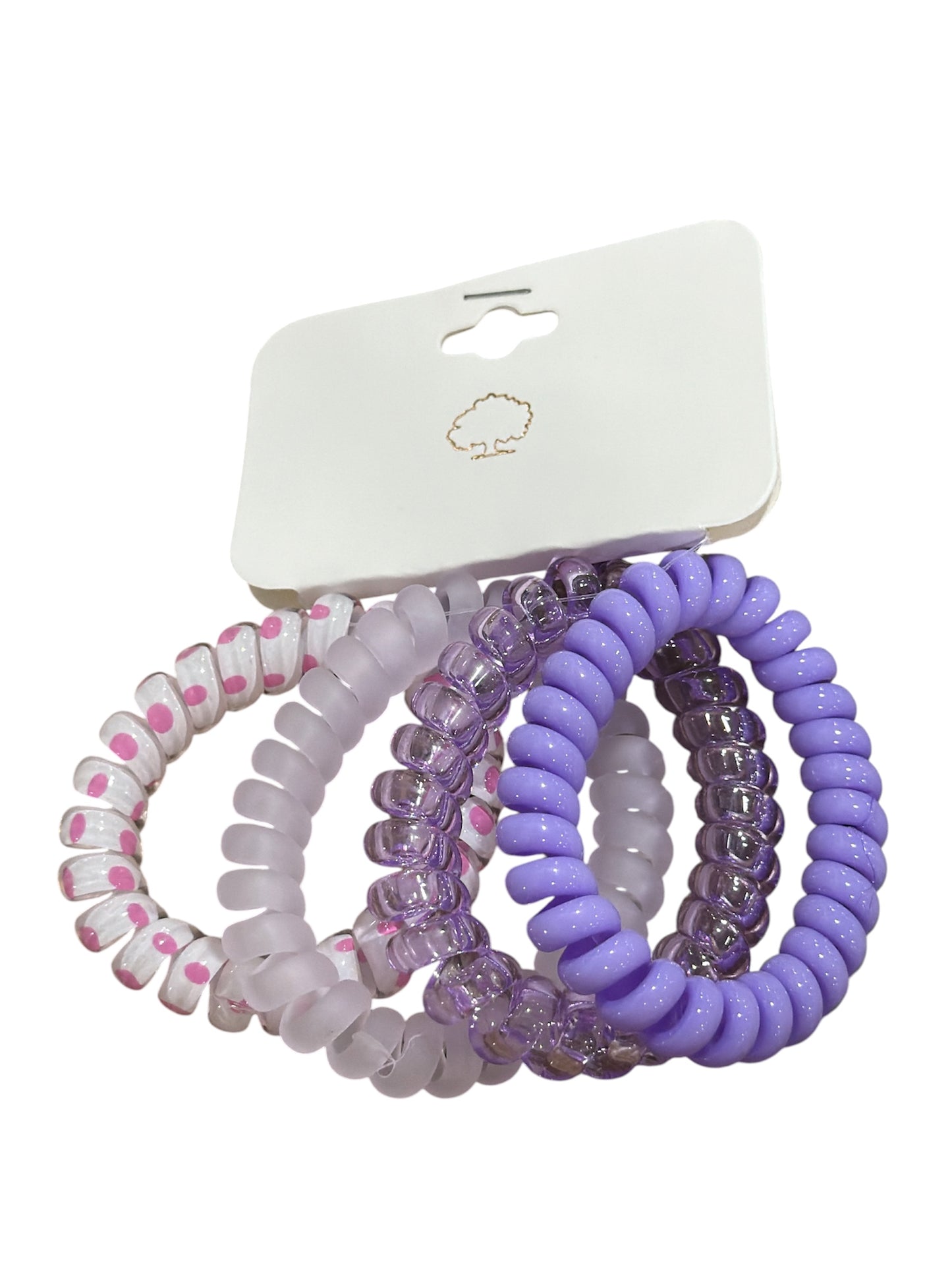 Lavender Multi Shades Spiral Hair Ties