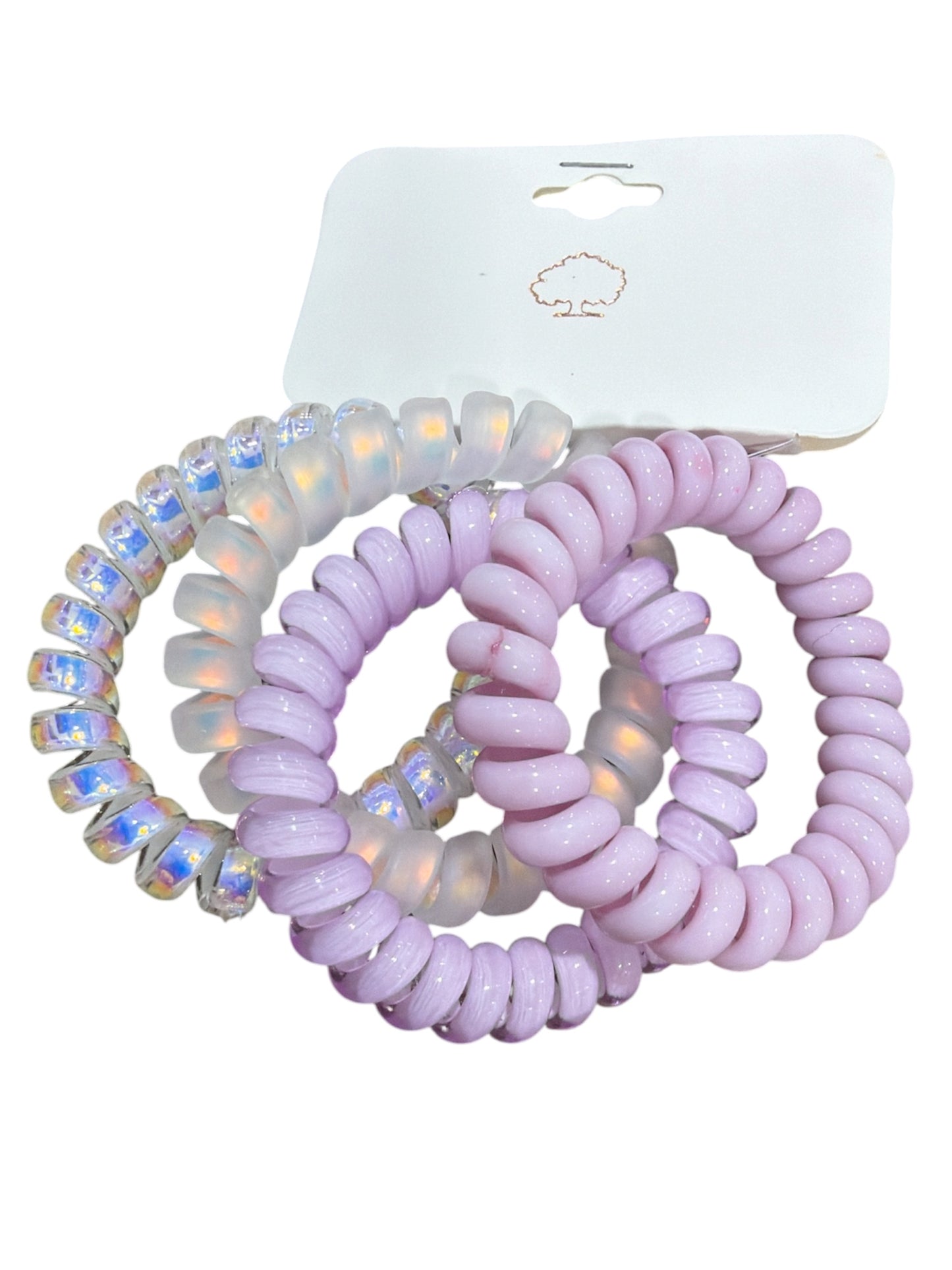 Lavender Multi Shades Spiral Hair Ties