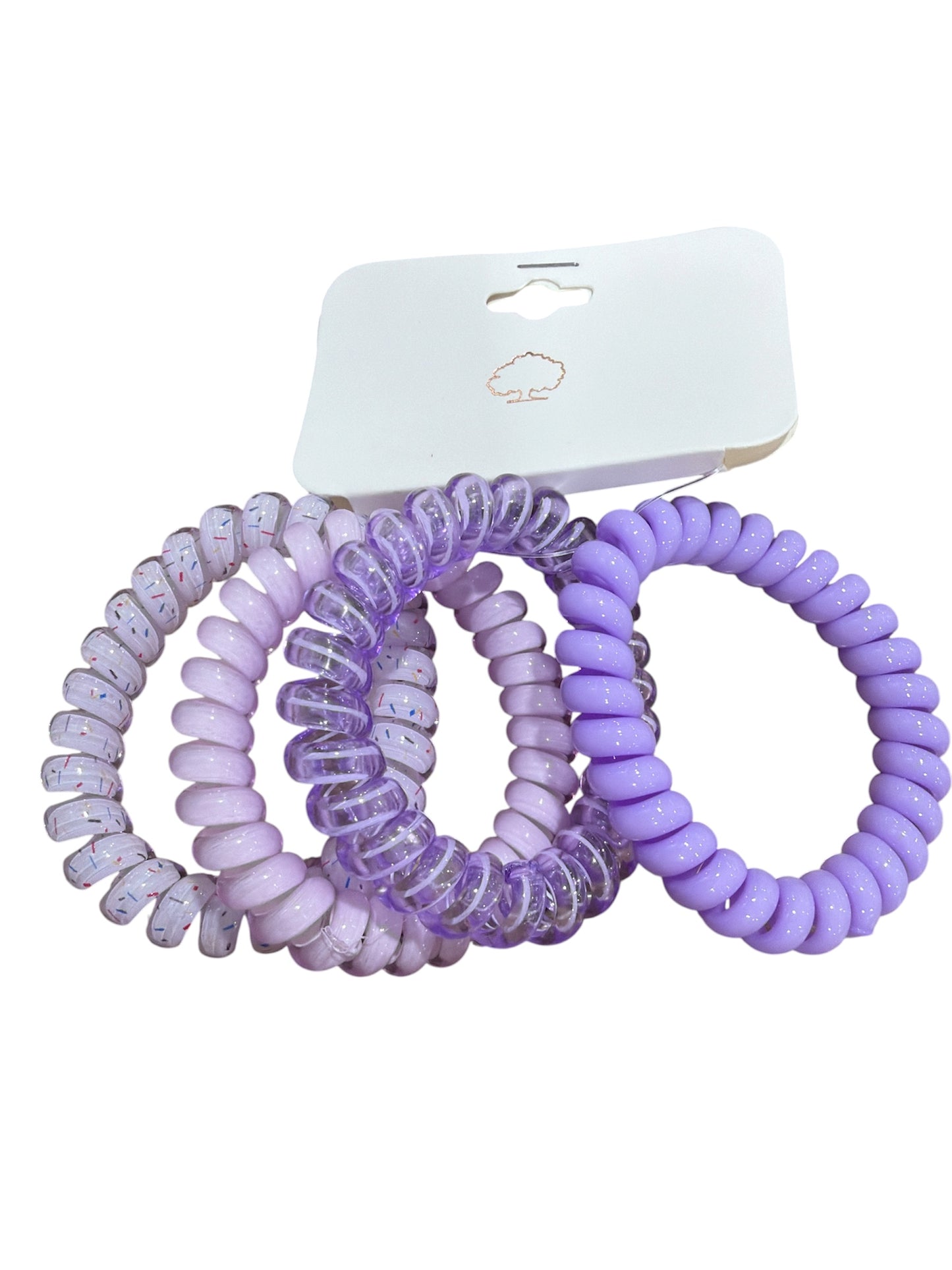 Lavender Multi Shades Spiral Hair Ties